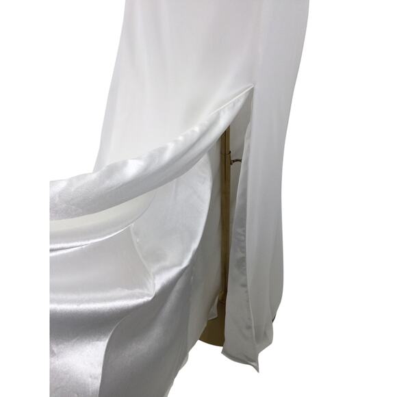 LULU'S S Captured Your Heart White Halter Wedding Formal Maxi Dress NEW B42 - Picture 4 of 11